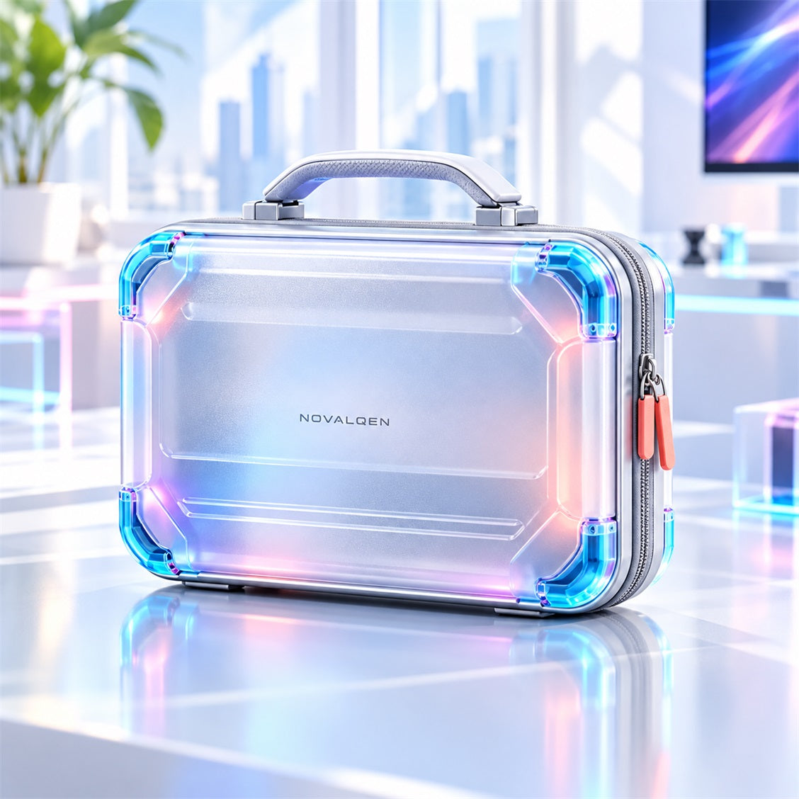 Novalqen structured silver tech organizer case closed